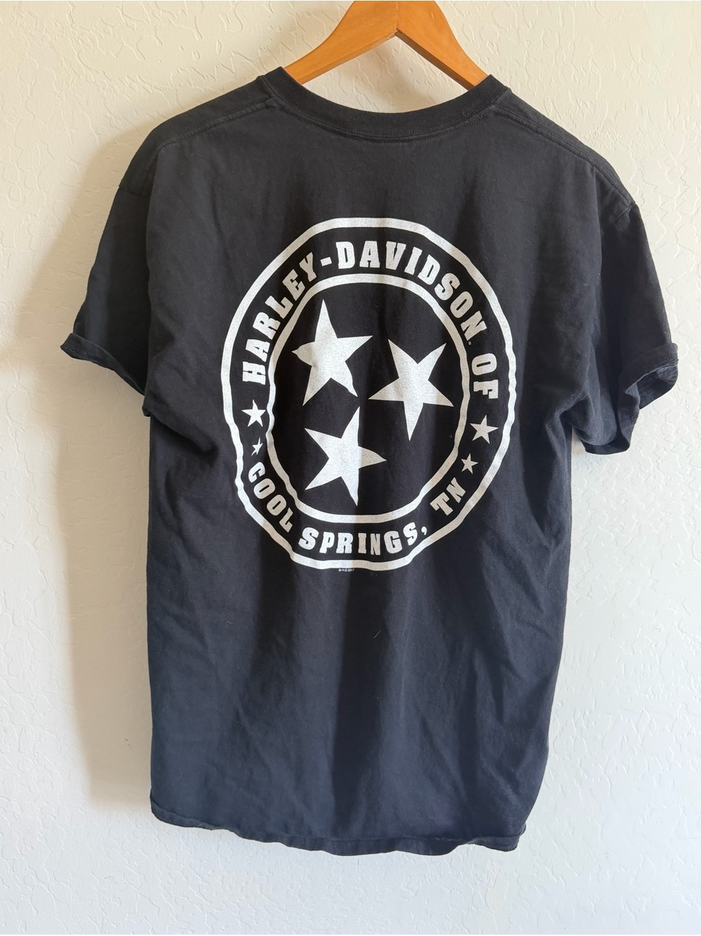 Harley-Davidson of Cool Springs TN Pocket T-Shirt Black Tennessee Tri Star L